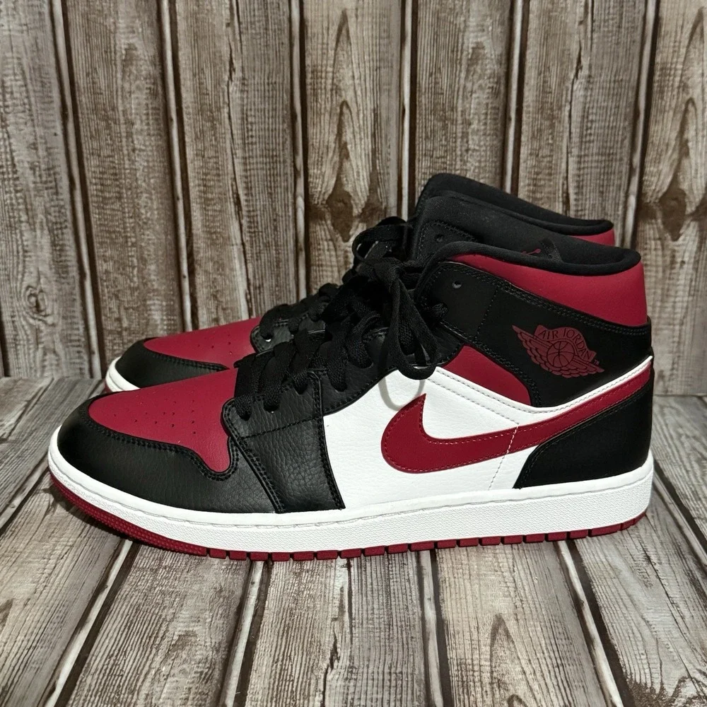 Air‎ Jordan 1 Mid Noble Red Men's Size 11.5 (554724-066)